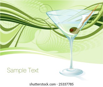 Martini. Vector background.