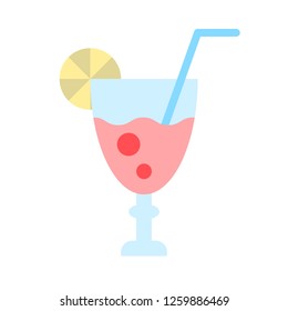 Martini vector, Chirstmas menu flat design icon 