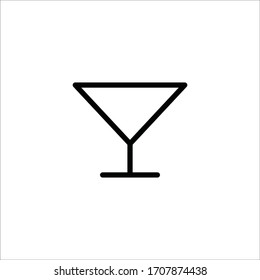 Martini vector icon. Alcohol flat sign design. Martini symbol pictogram. Alcohol drink icon