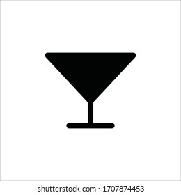 Martini vector icon. Alcohol flat sign design. Martini symbol pictogram. Alcohol drink icon