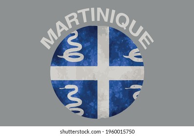 Martinique distressed vintage flag vector 