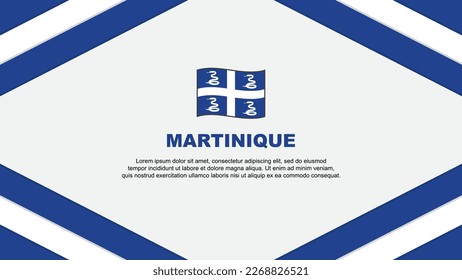Plantilla de diseño de fondo de resumen de marca de Martinica. Ilustración del vector de caricaturas del Día de la Independencia de Martinica. Plantilla de Martinica