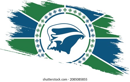 Martinique flag with grunge texture