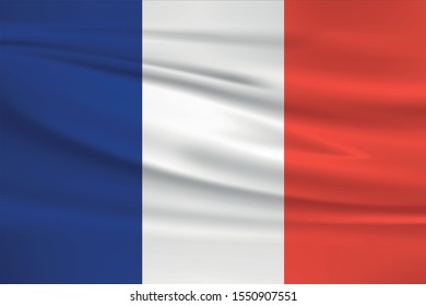 Martinique flag waving with wind effect