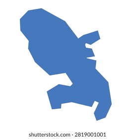 Martinique Map Blue Flat Vector Illustration