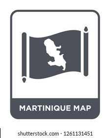 martinique map icon vector on white background, martinique map trendy filled icons from Countrymaps collection, martinique map simple element illustration