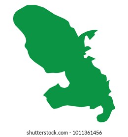 Martinique map isolated on transparent background. high detailed Green map of Martinique. Vector illustration eps 10. Blank Green similar Martinique map isolated on white background.