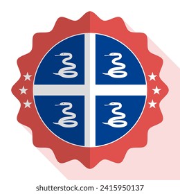 Martinique quality emblem, label, sign, button. Vector illustration.