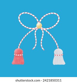 Martisor element watercolor vector illustration