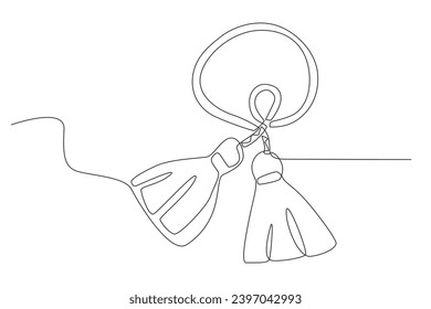 A Martisor foreshadowing the return of spring. Martisor one-line drawing