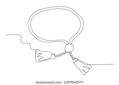 A Martisor of Romanian tradition. Martisor one-line drawing