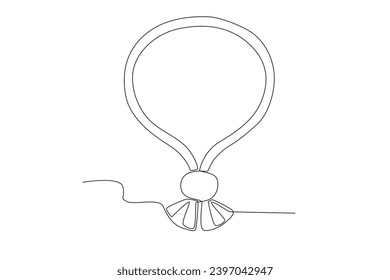 A Martisor of rope. Martisor one-line drawing