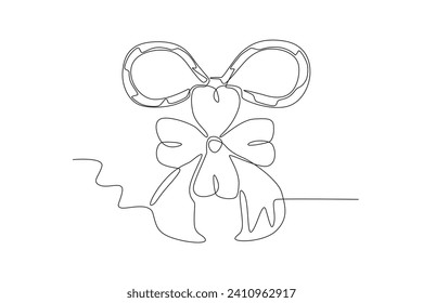 A Martisor of twisted rope. Martisor one-line drawing