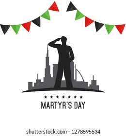 Martyr's Day Illustration Background Poster Design