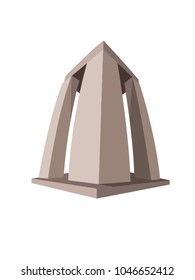 Çanakkale Martyrs Monument Vector Drawing