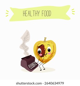 marula fruit cute funny cheerful characters. Vector hand drawn  illistration.
