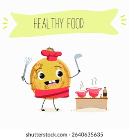 marula fruit cute funny cheerful characters. Vector hand drawn  illistration.