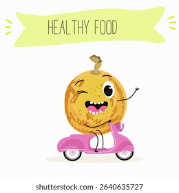 marula fruit cute funny cheerful characters. Vector hand drawn  illistration.