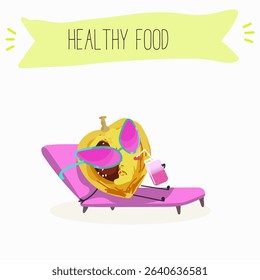 marula fruit cute funny cheerful characters. Vector hand drawn  illistration.