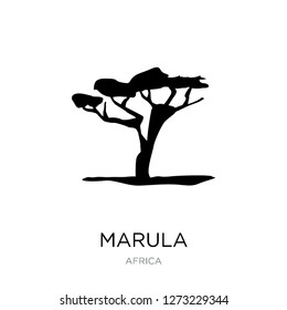 marula icon vector on white background, marula trendy filled icons from Africa collection, marula simple element illustration
