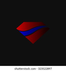Marvellous Diamond with flag design logo
use for sapphire logo, diamond logo, background for jewelry, jewellery or gems company