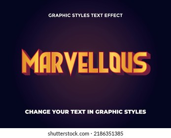 MARVELLOUS SUPERHERO LOGO GRAPHIC STYLES TEXT EFFECT