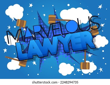 Marvelous Lawyer. Word written with Children's font in cartoon style.