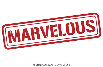Vetor de texto de carimbo vermelho MARAVILHOSO, carimbo