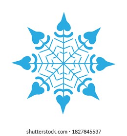 
Maravilloso copo de nieve aislado en un fondo blanco. Elementos de decoración invernal para postales, papel envolvente, banner, revista y más. Ilustración vectorial de existencias para la decoración y el diseño