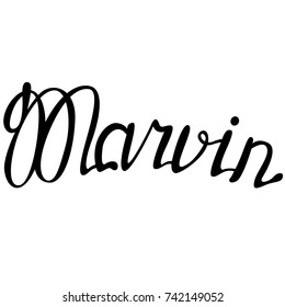 Marvin name lettering