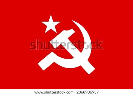 Marxist party flag, Communist  party. illustrator vector eps8. Foto stock © 
