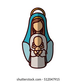 Mary and baby jesus of holy night design