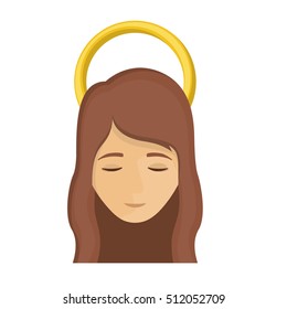 Mary cartoon of holy night design