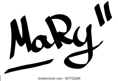 Mary Female Name Street Art Design Stock Vector (Royalty Free ...