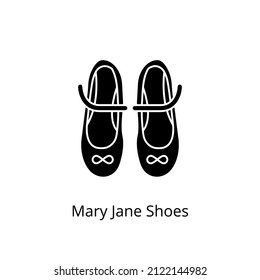 Mary Jane Shoes Icon In Vector. Logotype