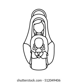 Mary and jesus of holy night design