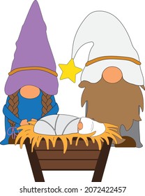 Mary, Joseph, and Baby Jesus Gnomes