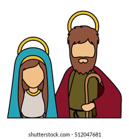 Mary and joseph of holy night design