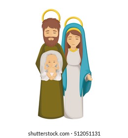 Mary joseph and jesus of holy night design