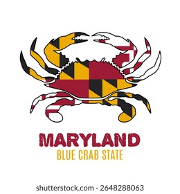 Maryland Blue Crab State symbol Perfect for Print, Apparel, Sticker, etc