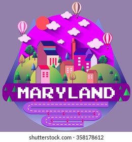 MARYLAND - City vector illustration