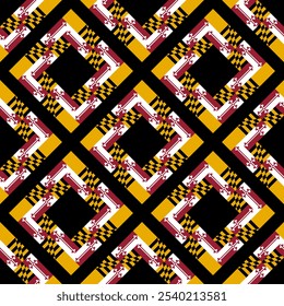 maryland flag pattern. diamond background. vector illustration