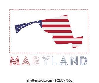 Maryland Logo Map Maryland Us State Stock Vector (Royalty Free ...