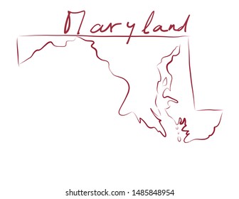 Maryland map colored flag vector illustration of the country and its islands
An illustrated map silhouette