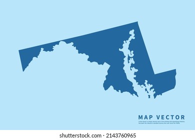 MARYLAND map High Detailed on blue sky background. Abstract design vector illustration eps 10