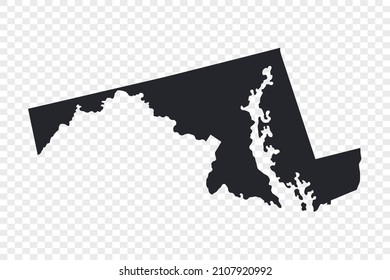 Maryland map vector, Not isolated on transparent background