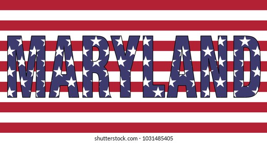 Maryland on USA flag