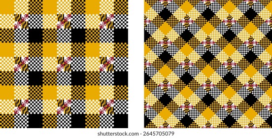 Maryland patrón conjunto. fondo a cuadros para la decoración y etc. Ilustración vectorial