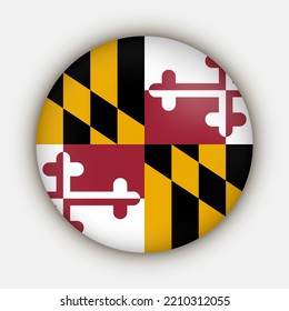 Maryland State Flag. Vector Illustration.