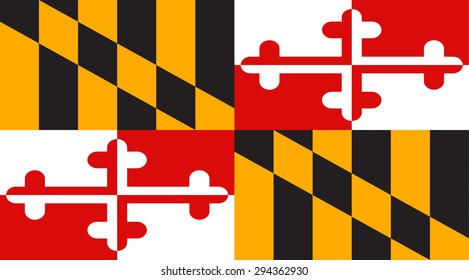 Maryland State National Flag. Vector EPS8
